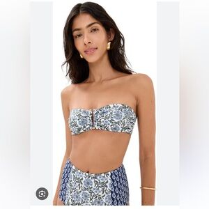 NWT Blue & White Rhode Mala Bikini Top & Navya Bottom Swim Suit 2 Piece Sz XS